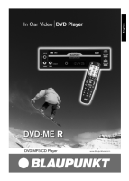 Blaupunkt DVD-MER-R - Owners Manual